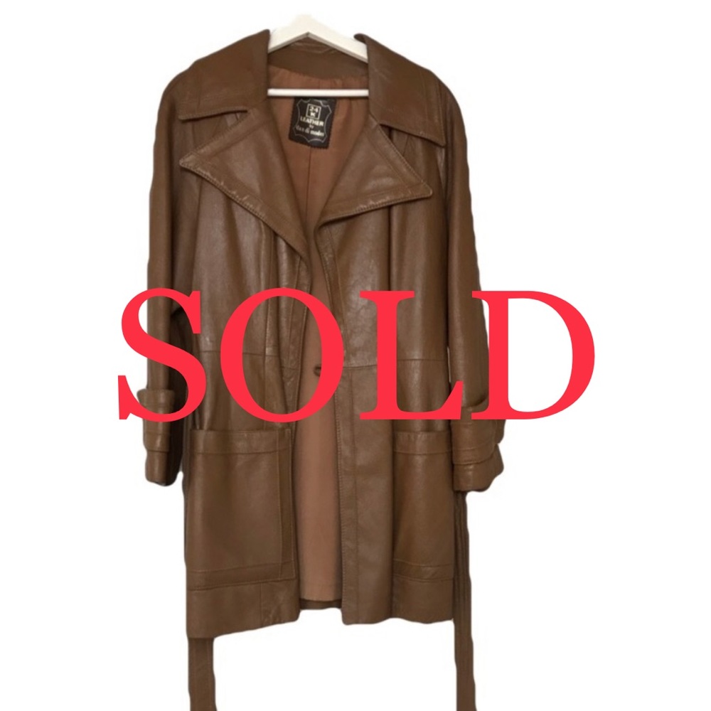 Vintage. Dan Di Modes - Leather Trench Coat